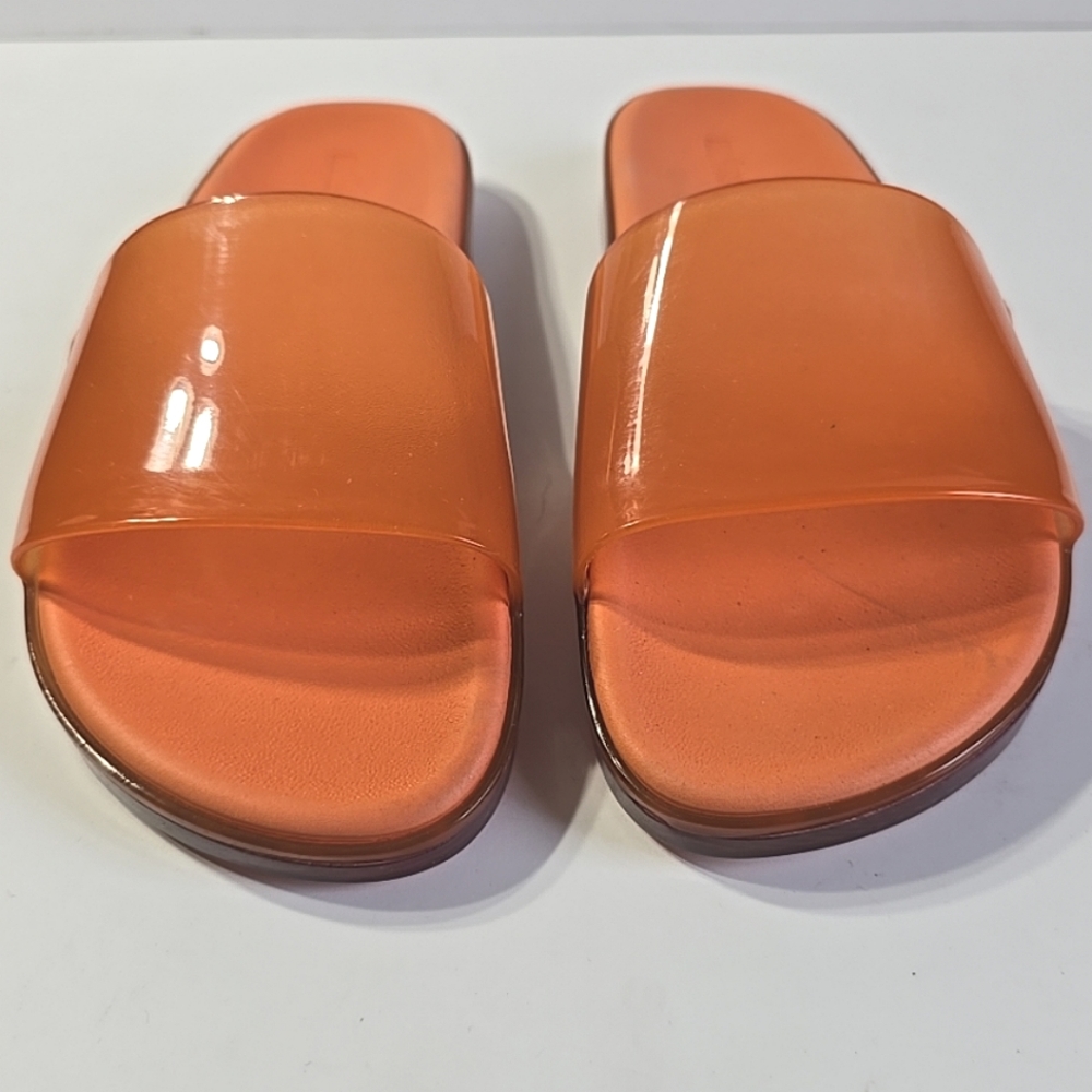 Melissa Cloud Comfort Slides Size 9 Orange Very Clean Never Worn